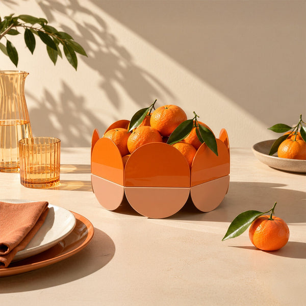 Orange Wave Bowl -  Large Fruit Basket