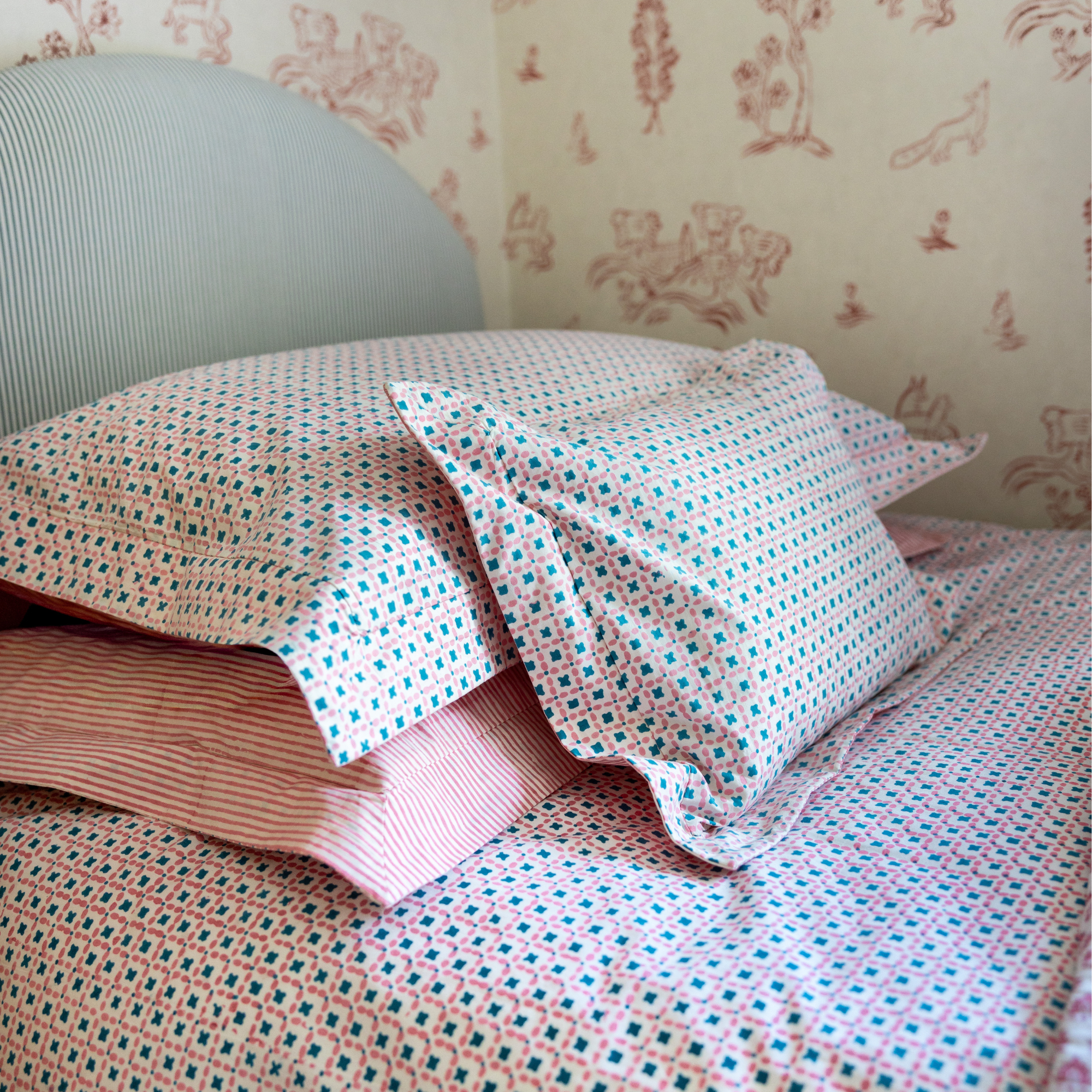 Pink Criss Cross Baby / Boudoir Pillowcase