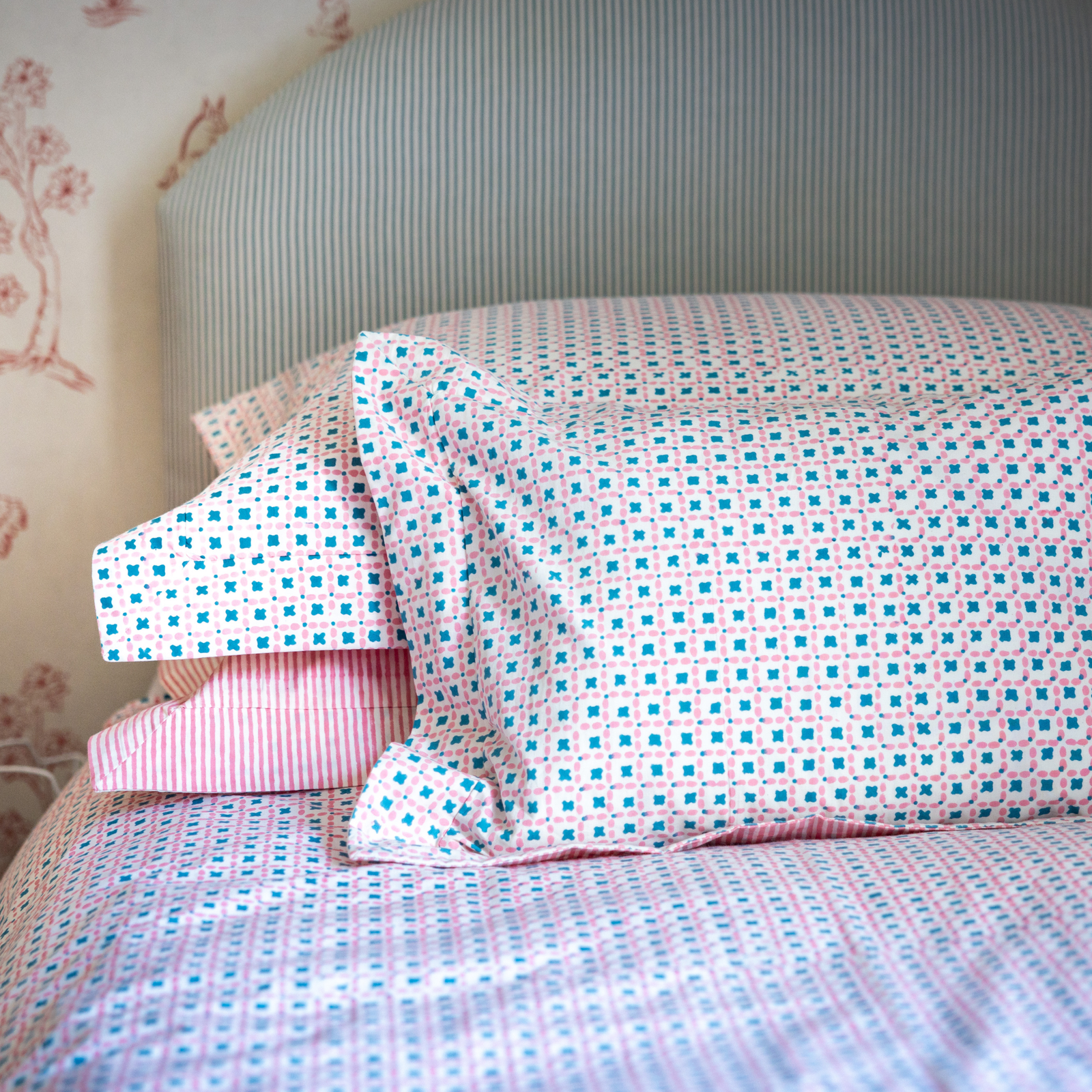 Pink Criss Cross Baby / Boudoir Pillowcase