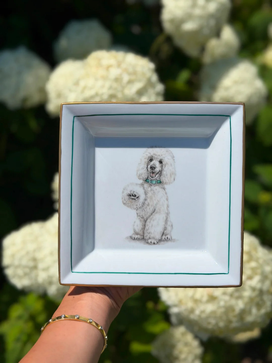 Porcelain Poodle Ashtray