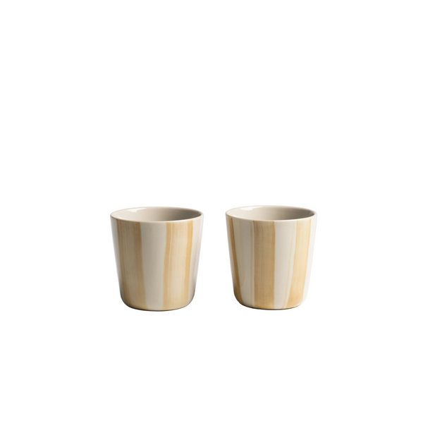 Cornflower Beaker - Brushed Mustard Yellow - Small (Set of 2)