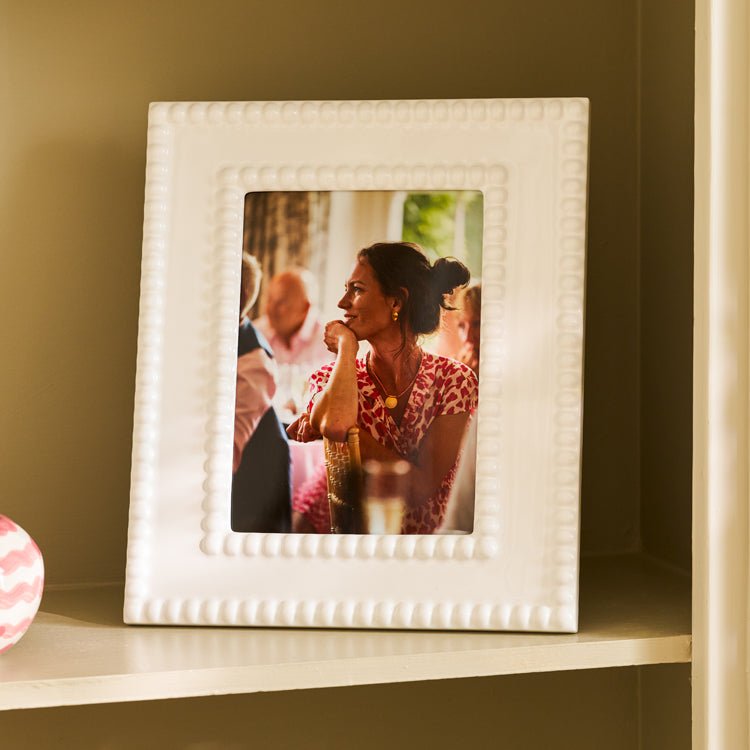 White Bobbin Lacquer Photo Frame - Addison Ross Ltd UK
