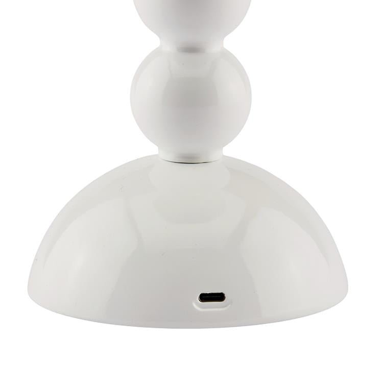 White Bobbin LED Lamp - Addison Ross Ltd UK