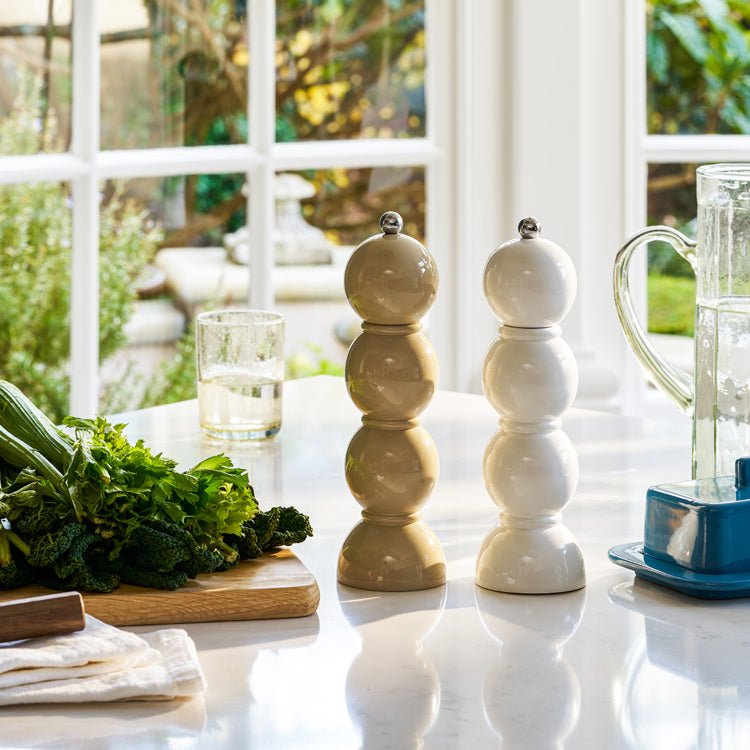White Bobbin Salt or Pepper Mill - Addison Ross Ltd UK