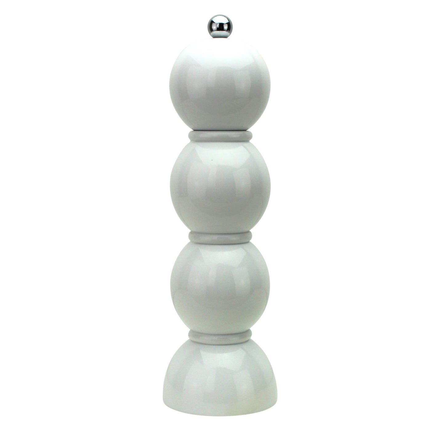 White Lacquer Bobbin Salt or Pepper Mill Grinder - Addison Ross Ltd UK