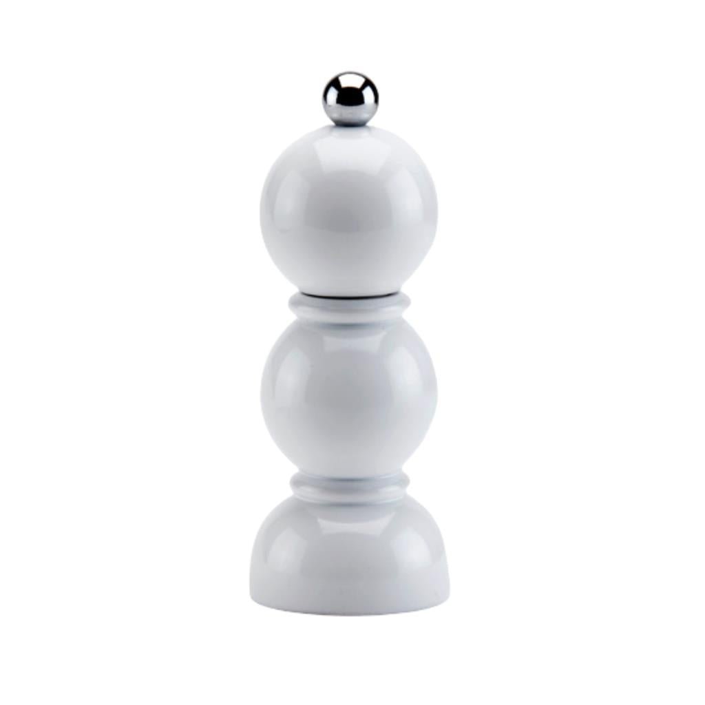 White Mini Bob Salt or Pepper Mill - Addison Ross Ltd UK