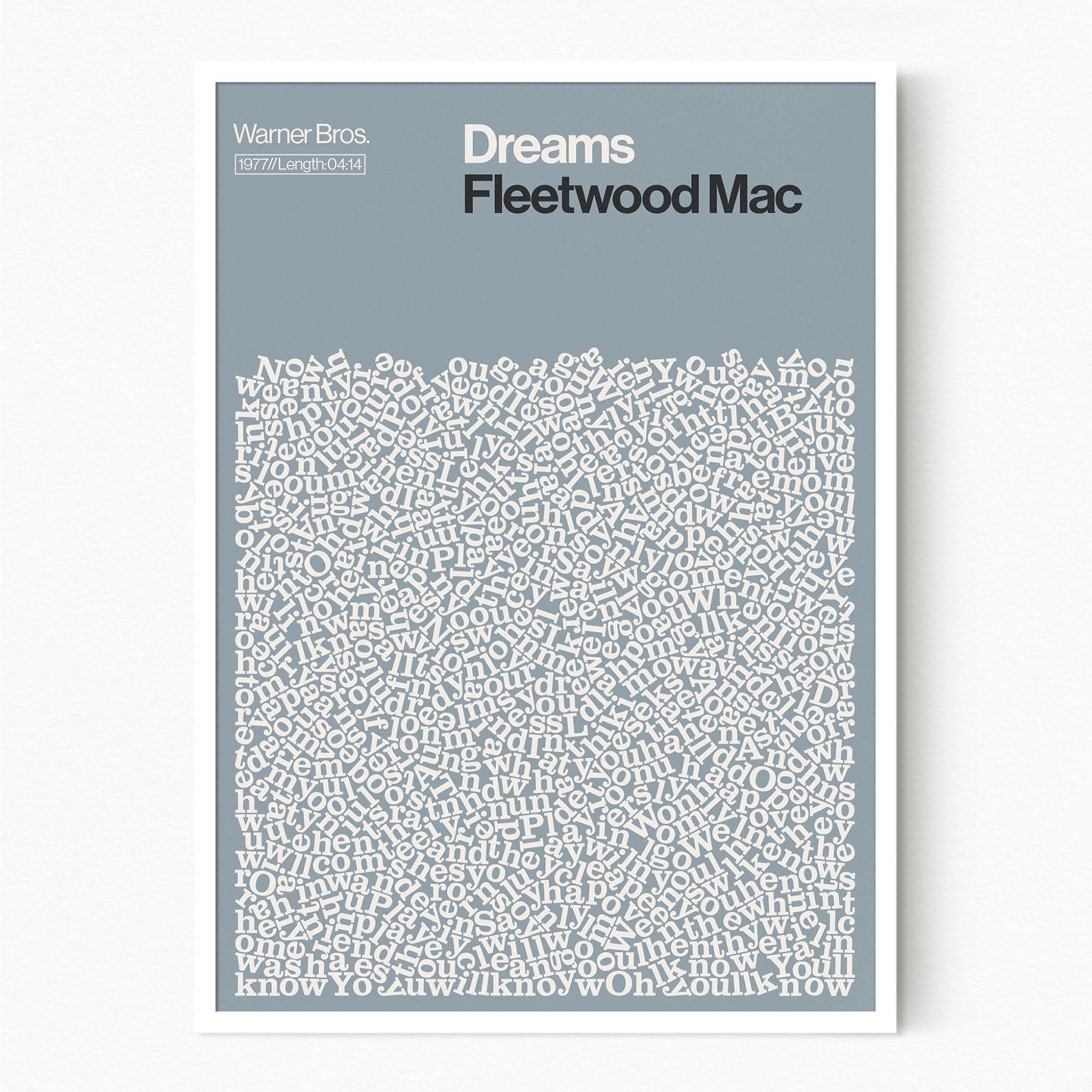 Dreams - Fleetwood Mac - Song lyric print