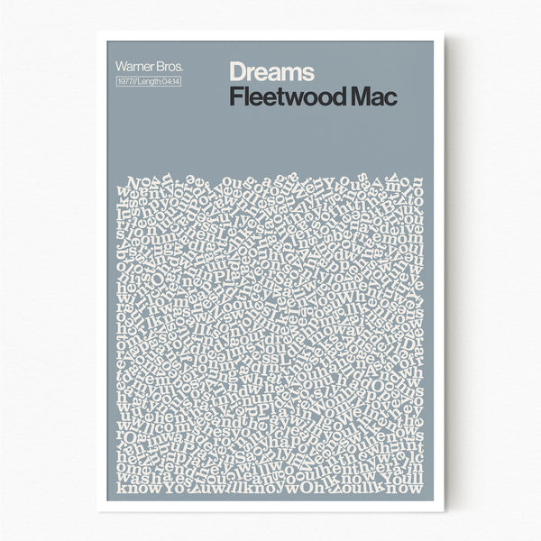 Dreams - Fleetwood Mac - Song lyric print
