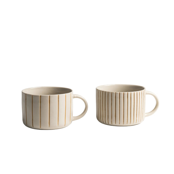 Yarrow Mug - Brushed Mustard Yellow - Large (Set of 2)