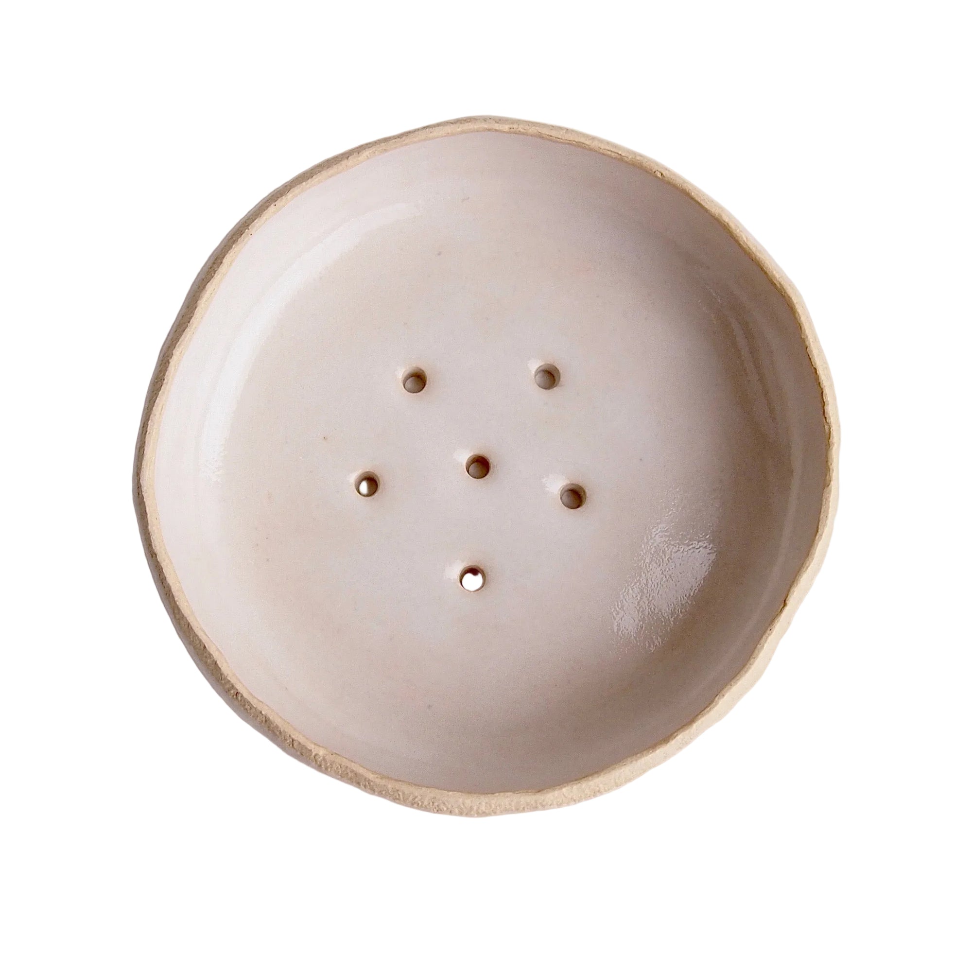 gloss white medium pottery soap dish