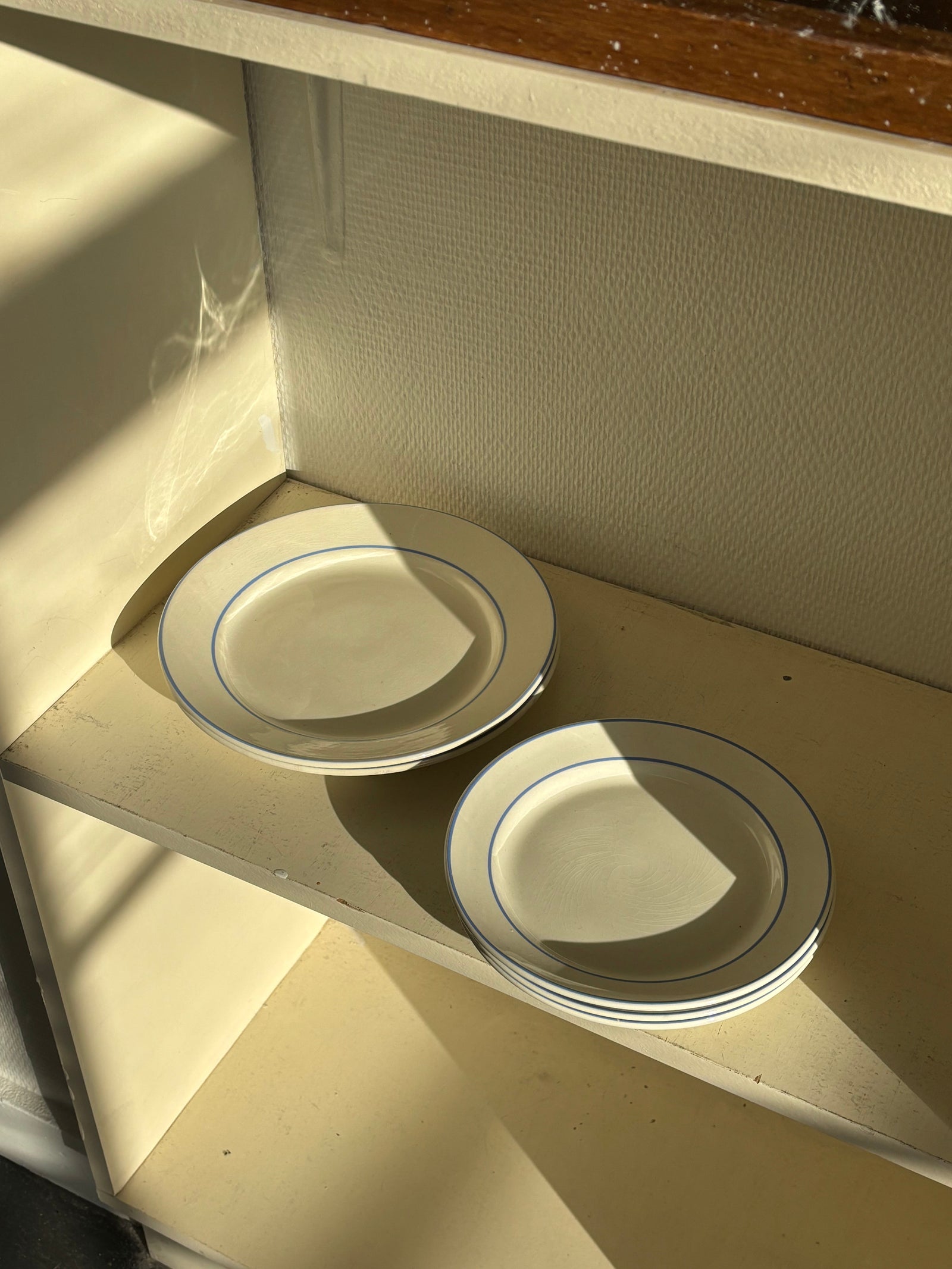 Five White Plates