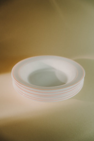 Six White Plates