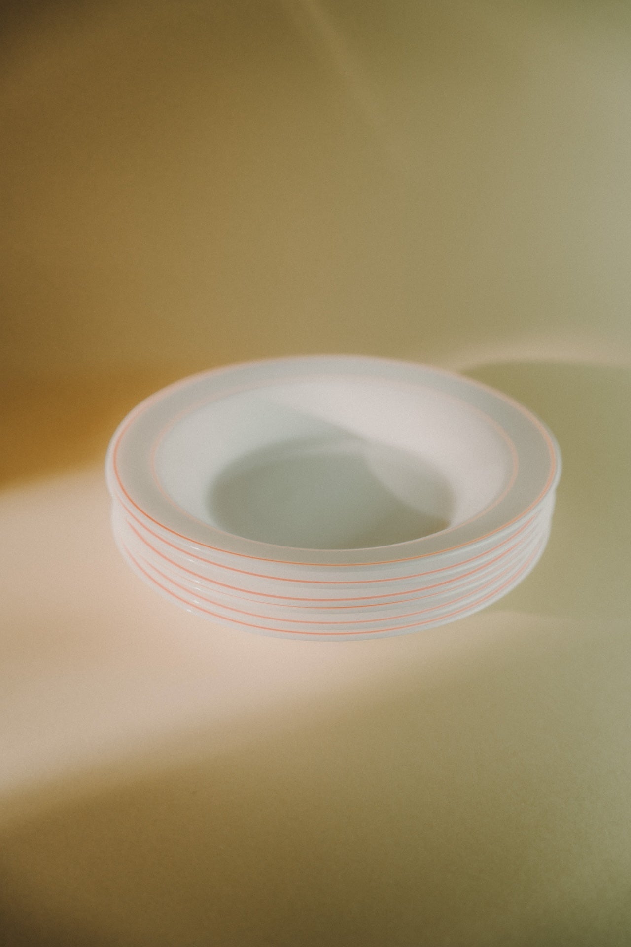 Six White Plates