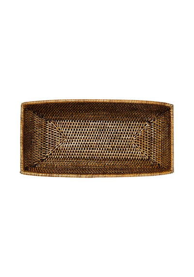 Wiltshire Long Rattan Basket in Classic Brown - Casa by Josephine Jenno