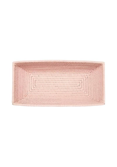 Wiltshire Long Rattan Basket in Pink - Casa by Josephine Jenno
