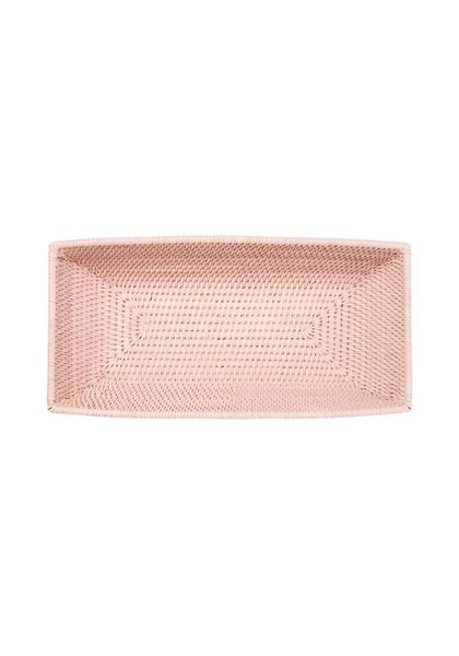 Wiltshire Long Rattan Basket in Pink - Casa by Josephine Jenno