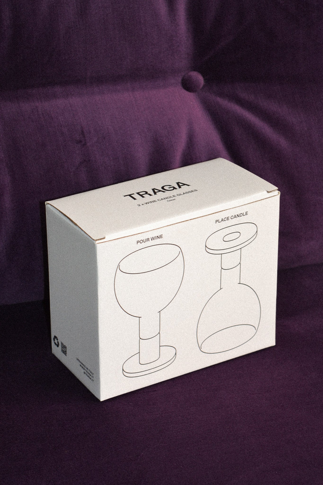Wine Candle Glasses - Clear - TRAGA
