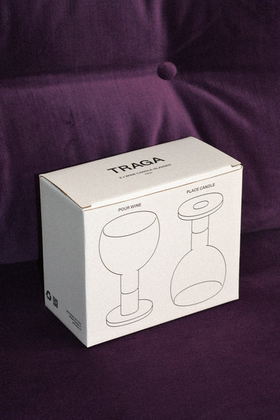 Wine Candle Glasses - Clear - TRAGA