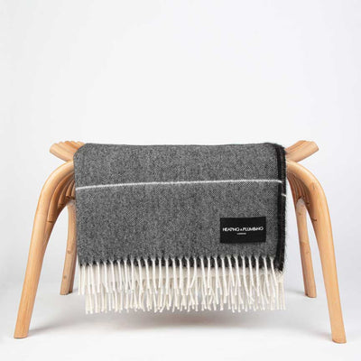 Wonderland - Alpaca & Merino Lambswool Blanket - Carbon Grey - Heating & Plumbing London - Throw