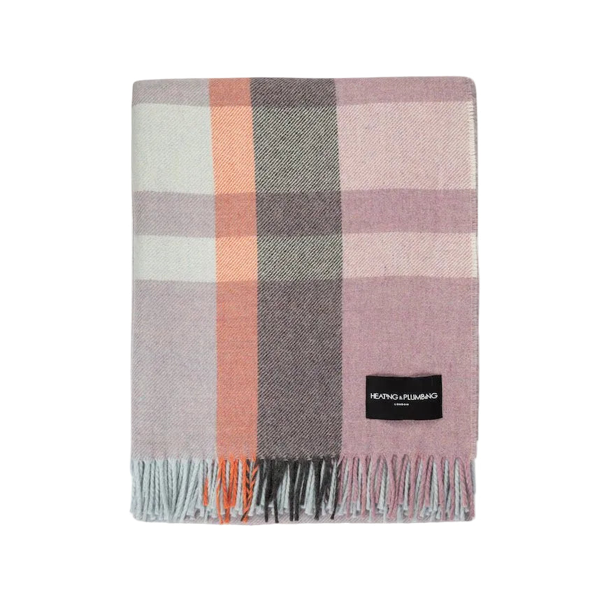 Wonderland - Alpaca & Merino Lambswool Blanket - Contemporary Soft Pink - Heating & Plumbing London - Throw