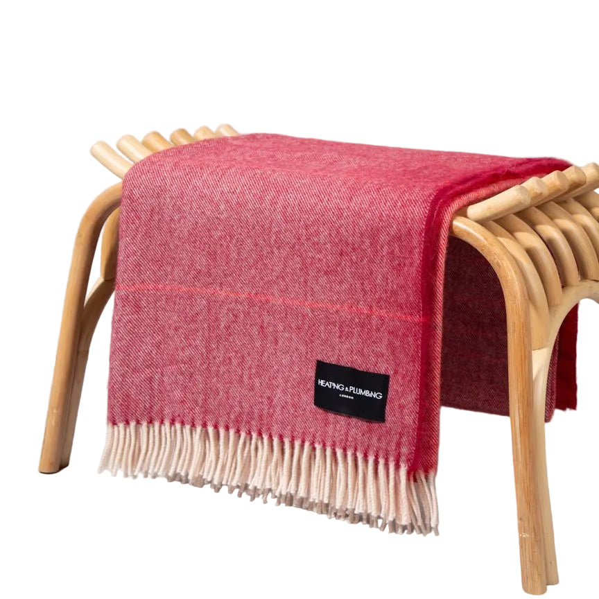 Wonderland - Alpaca & Merino Lambswool Blanket - Red - Heating & Plumbing London - Throw