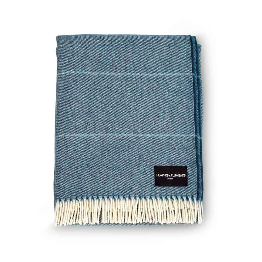 Wonderland - Alpaca & Merino Lambswool Blanket - Blue