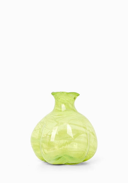 Yellow Glass Vase with Marbling - Lightweight Treated Glass - Casa by Josephine Jenno