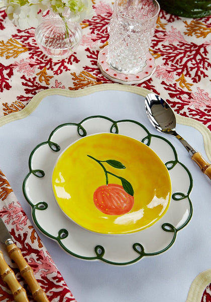 Yellow Trim Placemats - Set of 4 - Casa by Josephine Jenno