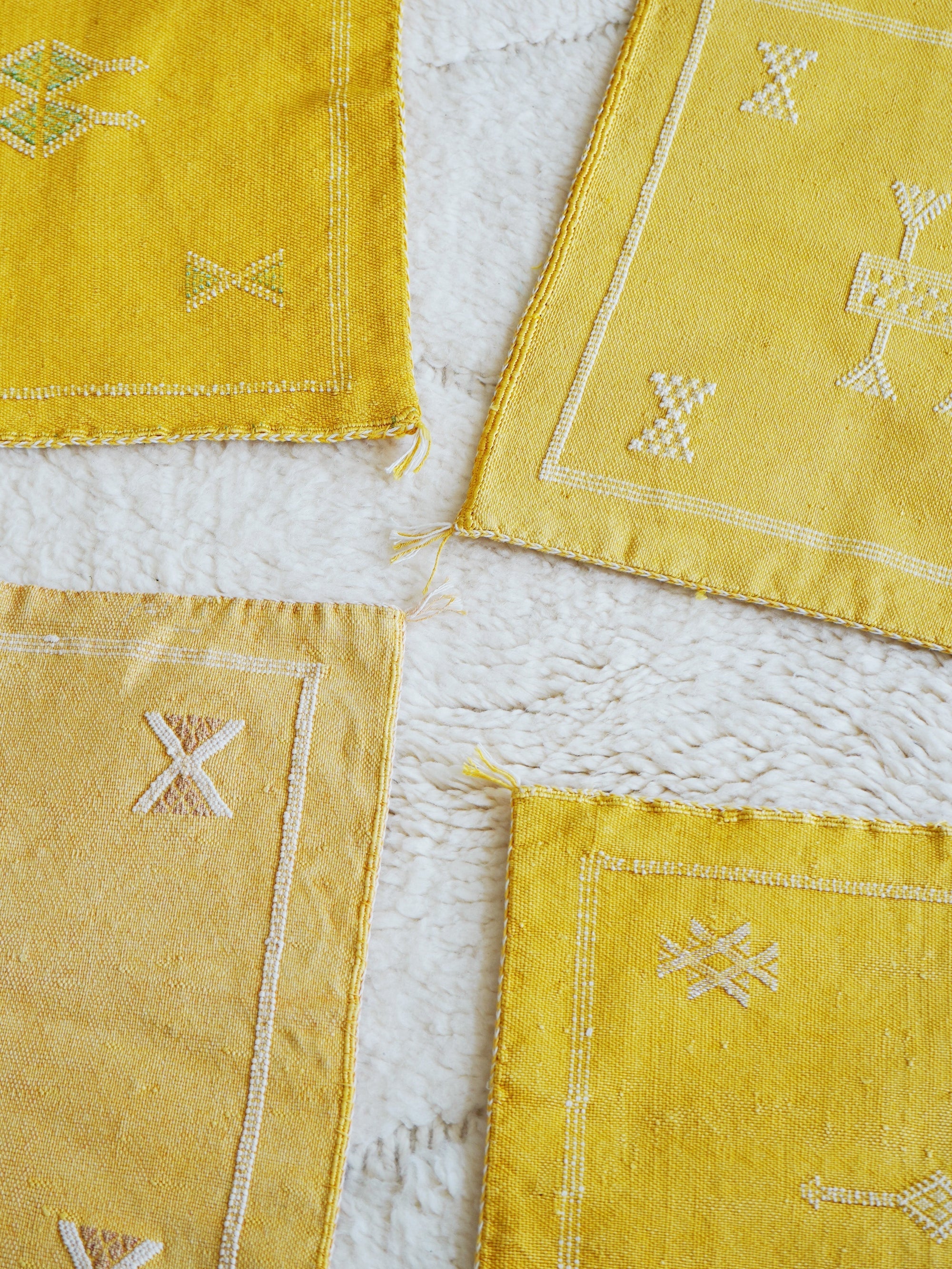 Luxury Cactus Silk Cushion - Sunshine Yellow
