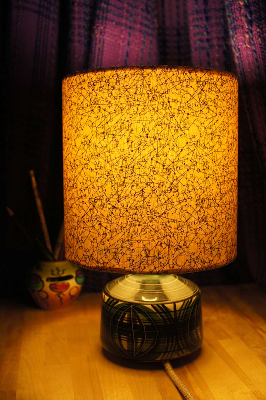 Diagonals Lampshade in Yellow