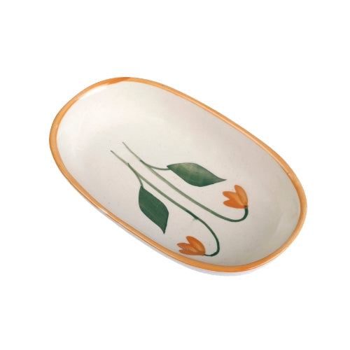 Handmade Ceramic Serving Bowl - Amber , 1.5 x 8 x 4 Inches - Set of 4