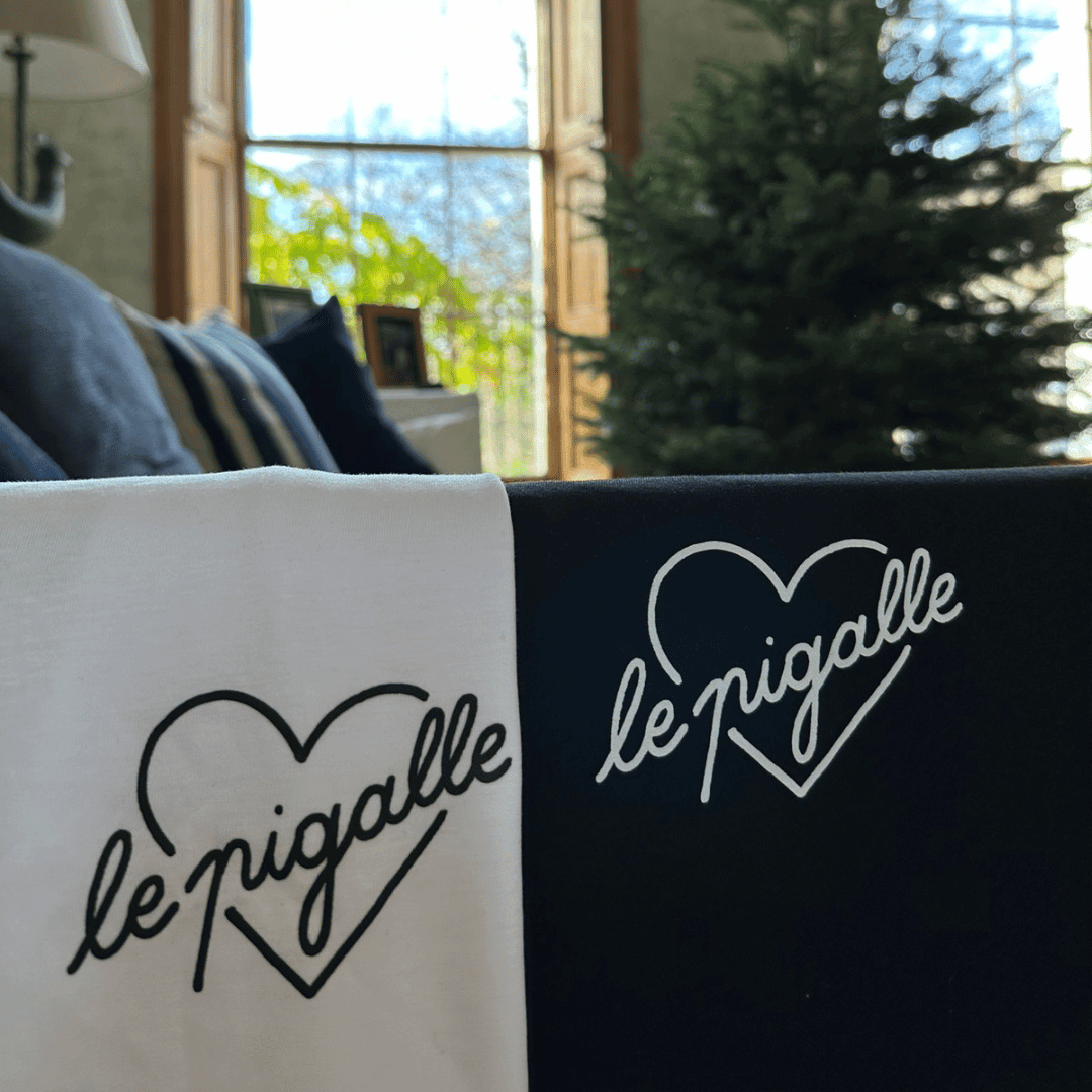Black Cotton Graphic T-shirt, Le Pigalle