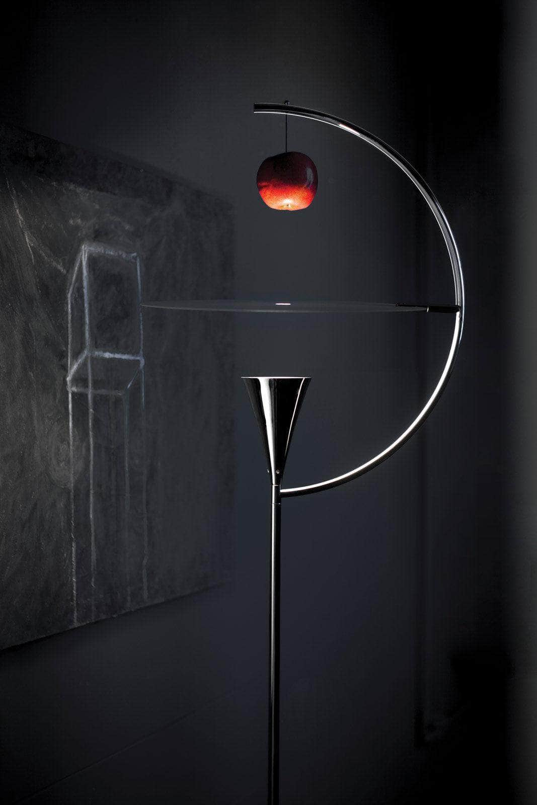 Chrome LED Floor Lamp - Newton by Andrea Branzi