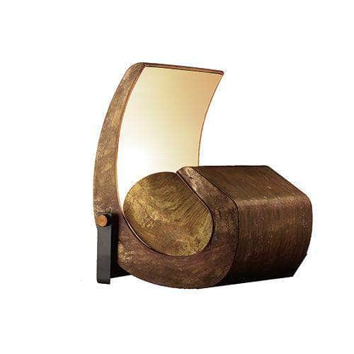 Aged Brass Sculptural Floor Lamp - Escargot by Le Corbusier