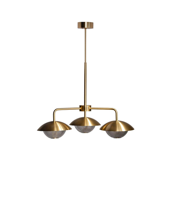 Grace 3 Chandelier brass