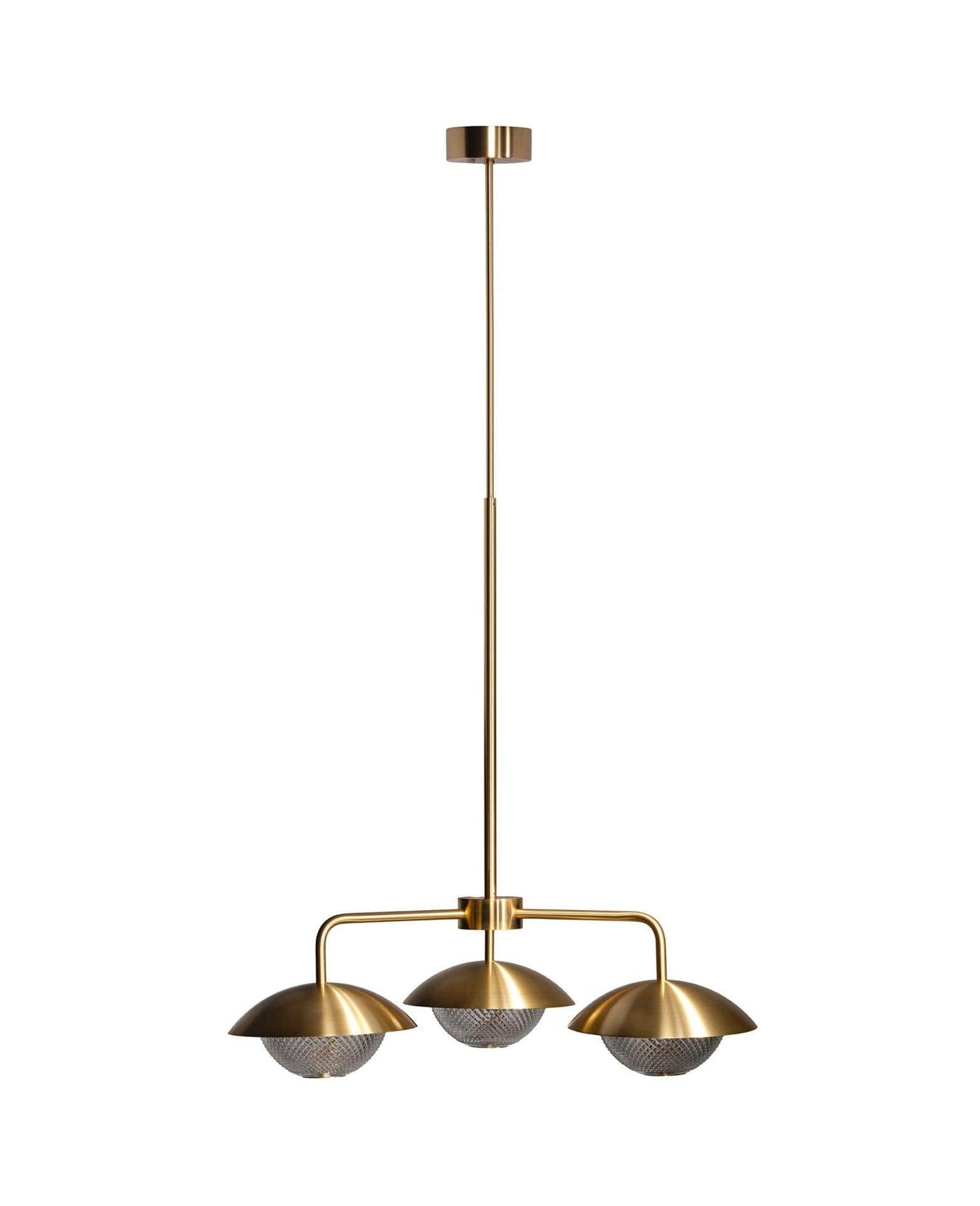 Load image into Gallery viewer, Grace 3 Chandelier brass long
