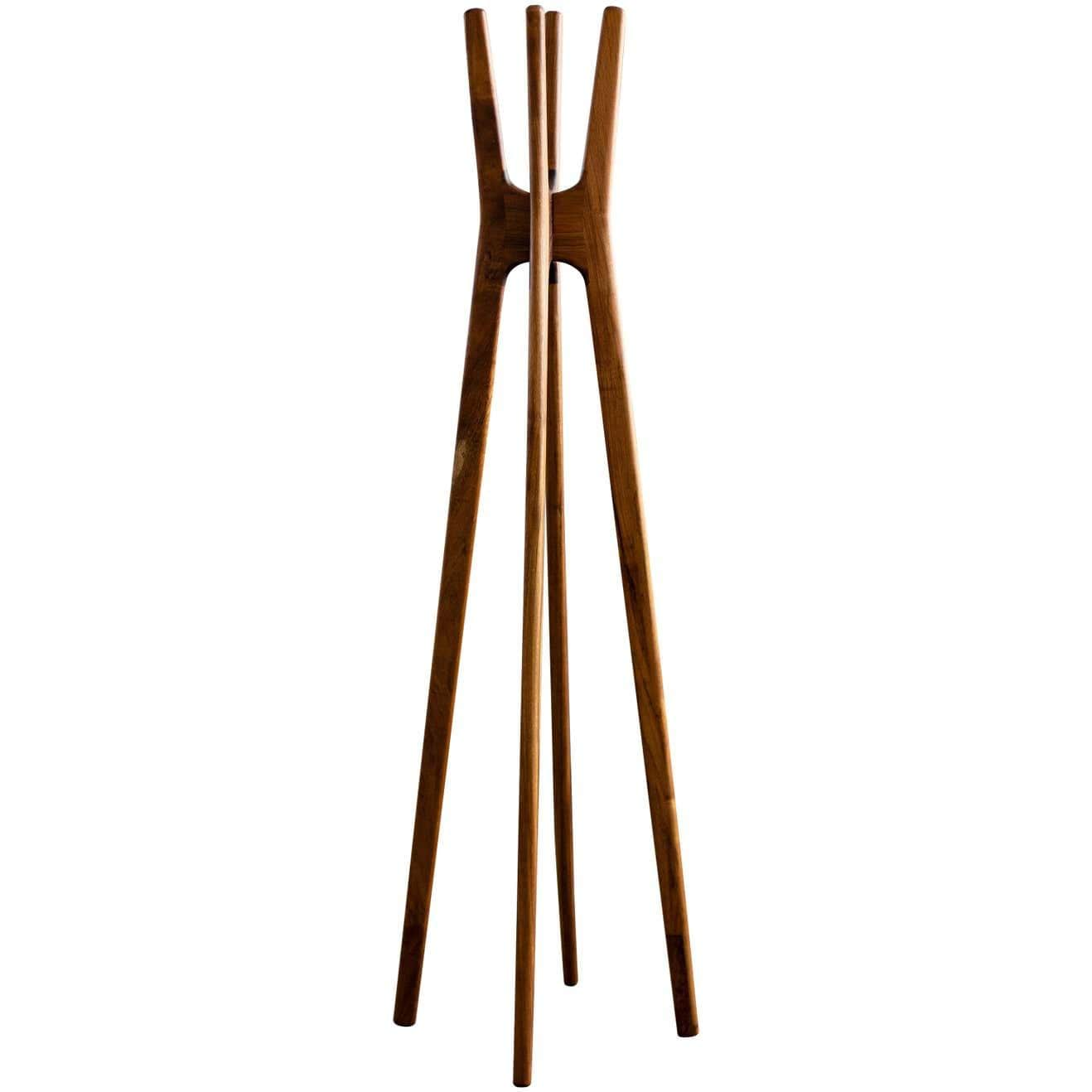 High Wooden Coat Rack