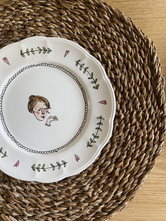 Set of 2 Snogger Small Plates : Boy and Girl