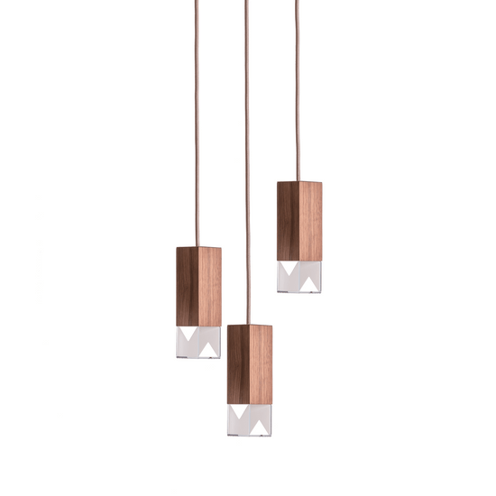 Lamp/One Wood Trio Ceiling Light