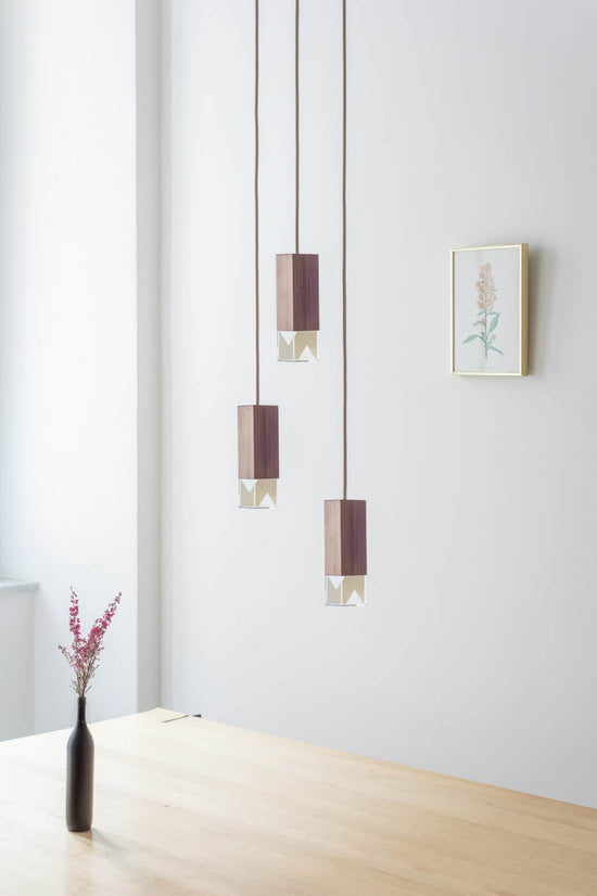 Lamp/One Wood Trio Chandelier Lifestyle