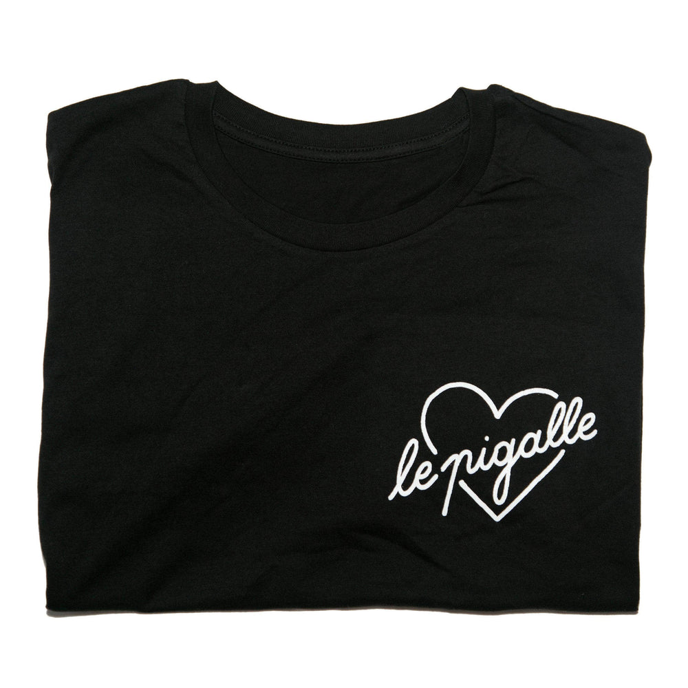 Black Cotton Graphic T-shirt, Le Pigalle