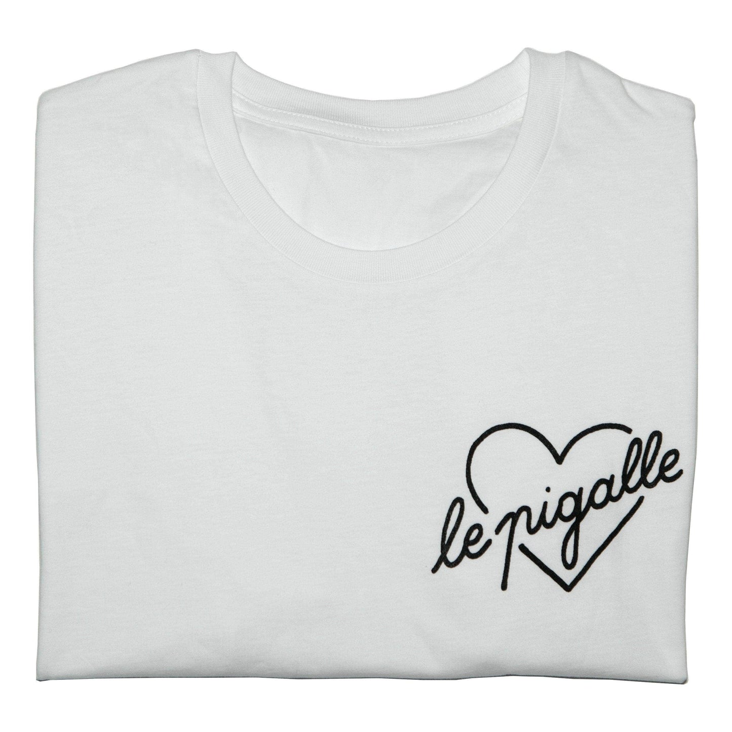 White Cotton Graphic T-shirt, Le Pigalle