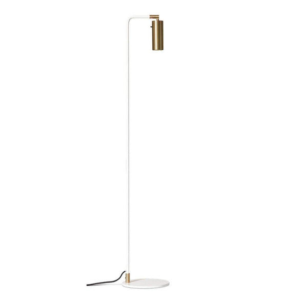 Lektor Floor Lamp white brass