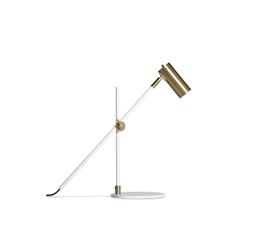 Lektor Desk Lamp white brass