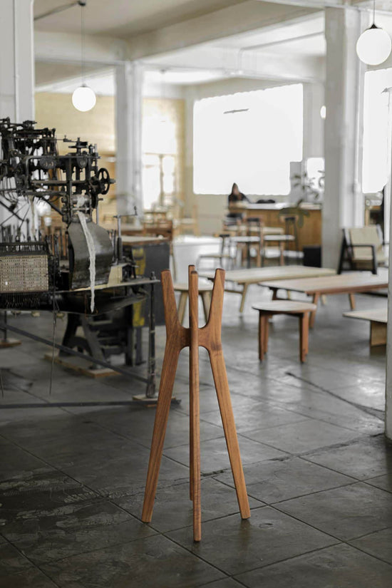 Low Wooden Coat Rack