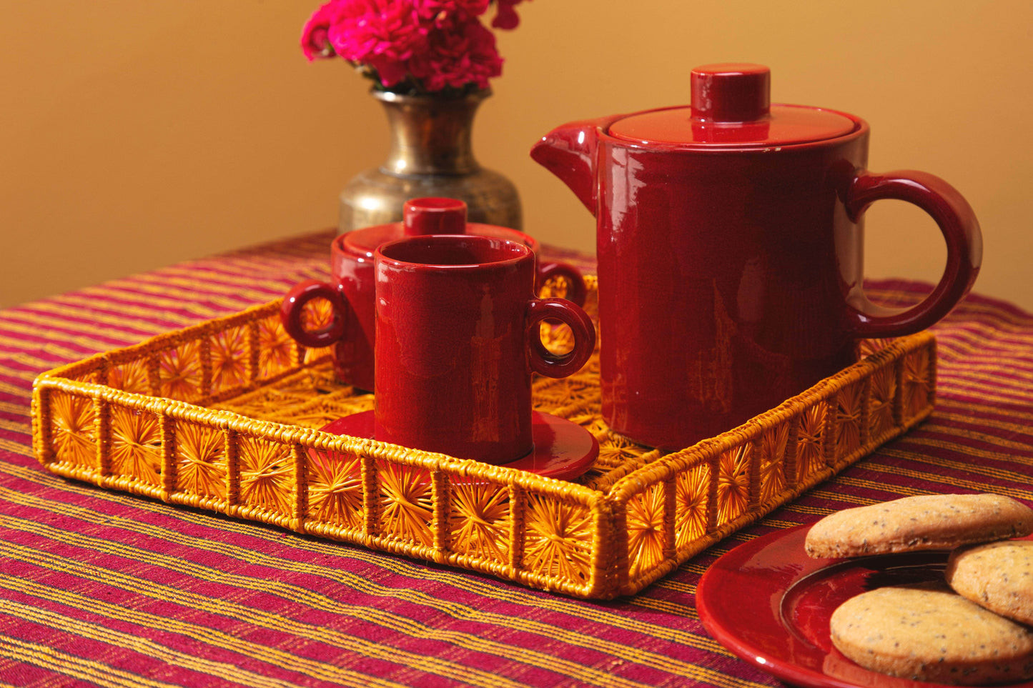 Telar Large Square Tray | Mustard