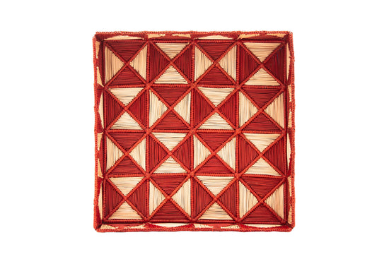 Load image into Gallery viewer, Malla Large Square Tray | Terracotta &amp;amp; Natural
