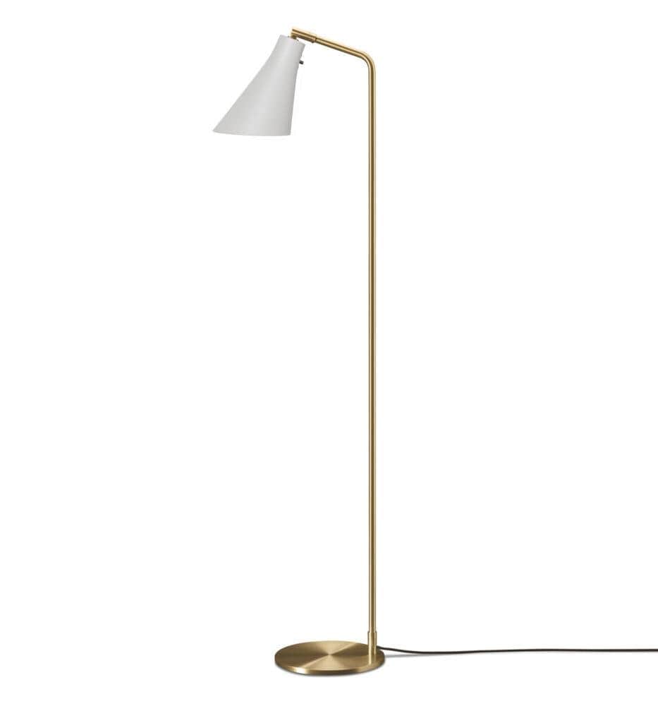 Miller Floor Lamp silk grey brass