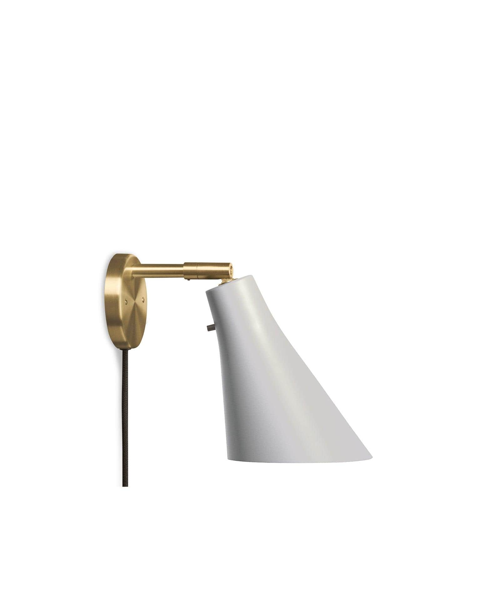 Miller Wall Lamp silk grey brass