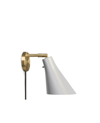 Miller Wall Lamp silk grey brass